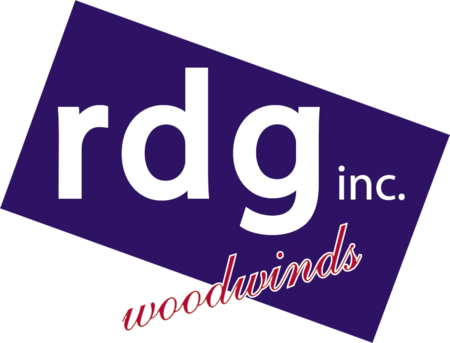 Picture of the RDG logo which says "RDG inc. Woodwinds."